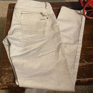 Zara basic denim Z1975 pin striped skinny jeans stretchy size 6 US . Pre owned